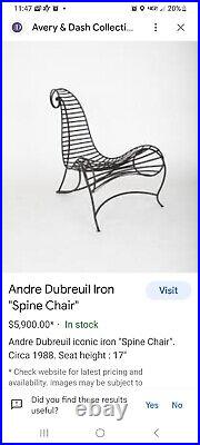 Andre Dubreuil Rare Spine Chair Midcentury Modern