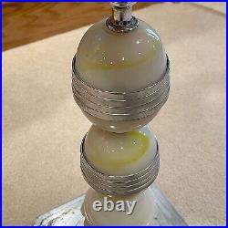 Antique 1930's Art Deco Mid Century Modern 31 Glass Ashtray Smoking Stand RARE