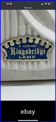 Antique MCM VTG Kingsbridge Daffodil Sculpted White TableLamps Cottage Core Rare