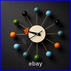 Archival 13 Mid-century Ball Wall Clock Rare Atomic Starburst Design