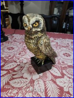 Austin Productions 1964 Rare Large OWL 13 MCM Plaster/Chalkware Sculpture