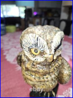 Austin Productions 1964 Rare Large OWL 13 MCM Plaster/Chalkware Sculpture