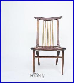Authentic George Nakashima Sundra for Widdicomb Set of 4 Chairs Rare Walnut