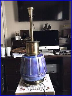 Authentic Super Rare Stiffel Table Lamp Ceramic/brass MID Century Modern Wow