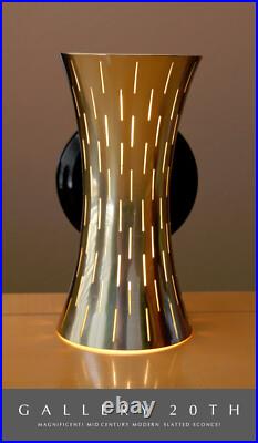 Authentic! Vtg Orig. 1950's MCM Wall Sconce! Rare Deco Design Atomic MID Century