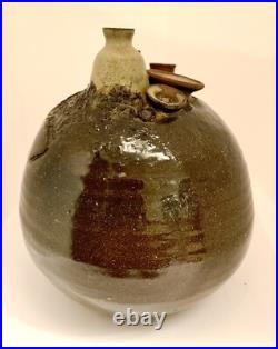 BEAUTIFUL BROWN RARE 60s-70S SIGNED MID CENTURY MODERN 5 SPOUT WEED POT