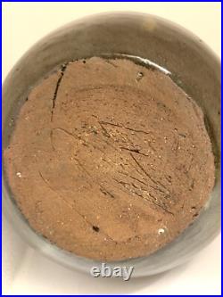 BEAUTIFUL BROWN RARE 60s-70S SIGNED MID CENTURY MODERN 5 SPOUT WEED POT