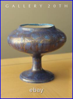 BEAUTIFUL & RARE! MCM PURPLE POTTERY VASE! 50's 60's VTG ART CHALICE MID CENTURY