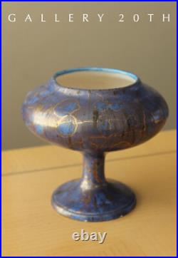 BEAUTIFUL & RARE! MCM PURPLE POTTERY VASE! 50's 60's VTG ART CHALICE MID CENTURY