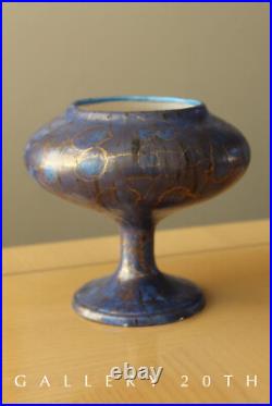 BEAUTIFUL & RARE! MCM PURPLE POTTERY VASE! 50's 60's VTG ART CHALICE MID CENTURY