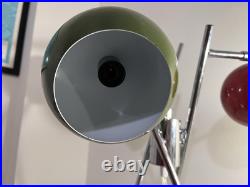 BEAUTIFUL rare vintage MCM lamp, multicolor 3-orb eyeball Sonnemon lamp BEAUTIFUL rare vintage MCM lamp, multicolor 3-orb eyeball Sonnemon lamp