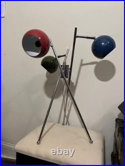 BEAUTIFUL rare vintage MCM lamp, multicolor 3-orb eyeball Sonnemon lamp BEAUTIFUL rare vintage MCM lamp, multicolor 3-orb eyeball Sonnemon lamp
