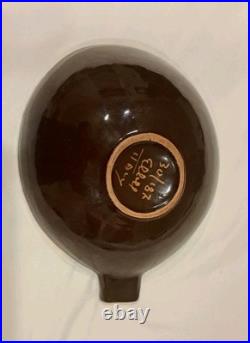 BITOSSI Asymmetric Gold Crackle Glaze Ceramic Bowl Italy Mid CENTURY MODERN RARE