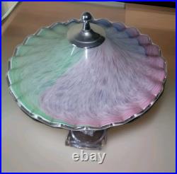 Beautiful Vintage MCM Marbled Palette, Rare Pastels, Murano, Italian, Ruffle