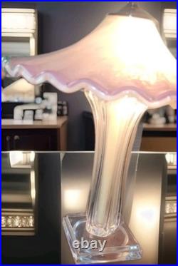 Beautiful Vintage MCM Marbled Palette, Rare Pastels, Murano, Italian, Ruffle