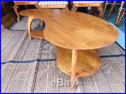 Beautiful Vintage Mid Century Kidney Shape Pearsall Sty Coffee Table Rare Piece