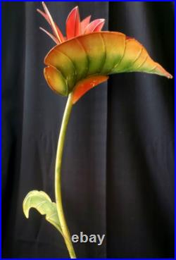 Bird Of Paradise Mid-century Modern, Tall 27-1/2, Handmade Tabletop Lamp Rare