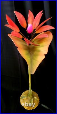 Bird Of Paradise Mid-century Modern, Tall 27-1/2, Handmade Tabletop Lamp Rare