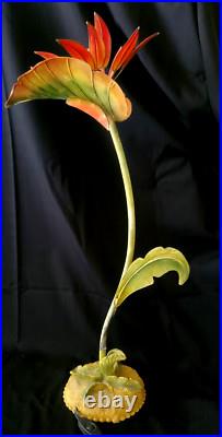 Bird Of Paradise Mid-century Modern, Tall 27-1/2, Handmade Tabletop Lamp Rare