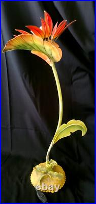 Bird Of Paradise Mid-century Modern, Tall 27-1/2, Handmade Tabletop Lamp Rare