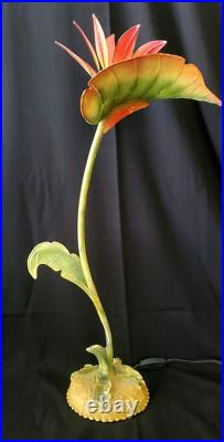 Bird Of Paradise Mid-century Modern, Tall 27-1/2, Handmade Tabletop Lamp Rare