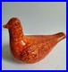 Bitossi_Vtg_MCM_Aldo_Londi_Italian_Pottery_1960s_Orange_Red_Bird_8_5_RARE_60s_01_quj