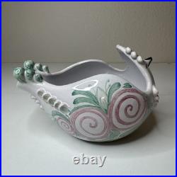 Bjørn Wiinblad Denmark Bird Punch Bowl with Spoon S3 No. 86 Hand Painted RARE