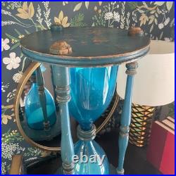 Blenko Hourglass 24 Rare Blue Glass Mid Century Modern Collector Statement