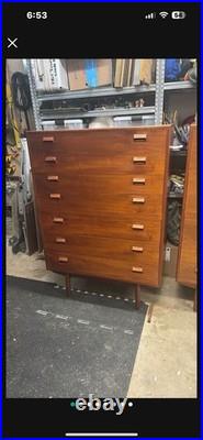 Borge Mogensen 7 Drawer Teak Dresser Chest of Drawers RARE Model