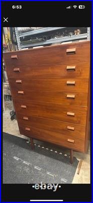 Borge Mogensen 7 Drawer Teak Dresser Chest of Drawers RARE Model