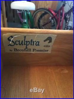 Broyhill Premier SCULPTRA 3 Piece Bedroom Set Including Rare Colorlith Dresser