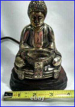 Buddha small Table Lamp Mid Century Modern Vintage MCM Rare Antique figural bulb