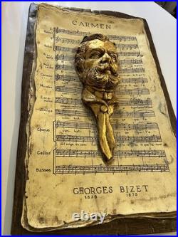Carmen By Georges Bizet 3D sculpture fiberglass RARE VINTAGE music wall art