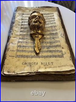Carmen By Georges Bizet 3D sculpture fiberglass RARE VINTAGE music wall art