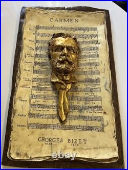 Carmen By Georges Bizet 3D sculpture fiberglass RARE VINTAGE music wall art