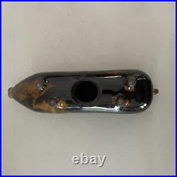 Ceramic Pottery Pig Coin Bank RARE VTG Long Skinny Mid Century Modern Brown