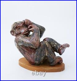 Ceramic Sculpture of a Monkey Gunnar Nylund Rörstrand Rare Midcentury Modern Ceramic Sculpture of a Monkey Gunnar Nylund Rörstrand Rare Midcentury Modern