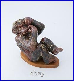 Ceramic Sculpture of a Monkey Gunnar Nylund Rörstrand Rare Midcentury Modern Ceramic Sculpture of a Monkey Gunnar Nylund Rörstrand Rare Midcentury Modern