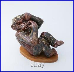 Ceramic Sculpture of a Monkey Gunnar Nylund Rörstrand Rare Midcentury Modern Ceramic Sculpture of a Monkey Gunnar Nylund Rörstrand Rare Midcentury Modern