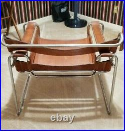 Cognac Wassily B3 chair by Marcel Breuer, 1968 Original, Rare