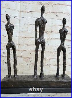 Cometti Style Mid Century Modern Brutalist Trio Set Detailed Statue Rare