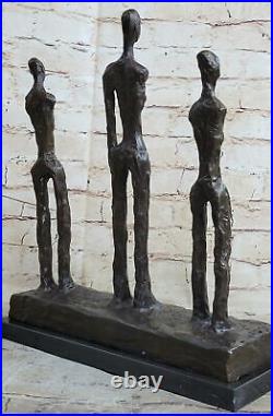 Cometti Style Mid Century Modern Brutalist Trio Set Detailed Statue Rare