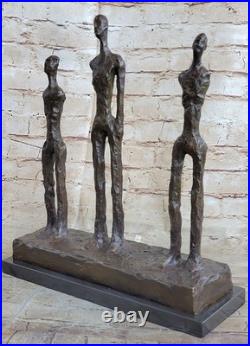 Cometti Style Mid Century Modern Brutalist Trio Set Detailed Statue Rare Artwork