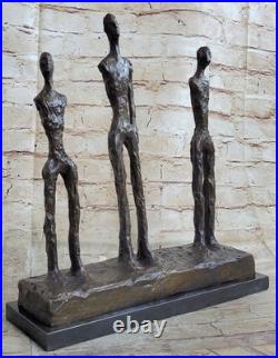 Cometti Style Mid Century Modern Brutalist Trio Set Detailed Statue Rare Artwork