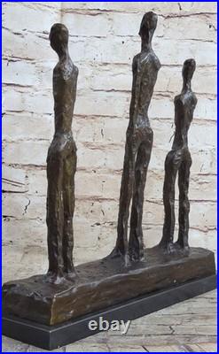 Cometti Style Mid Century Modern Brutalist Trio Set Detailed Statue Rare Artwork