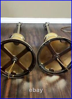 Cool Rare Brass MCM Atomic Age Kovacs Style Ball Stacked Gold Vtg Floor Lamps