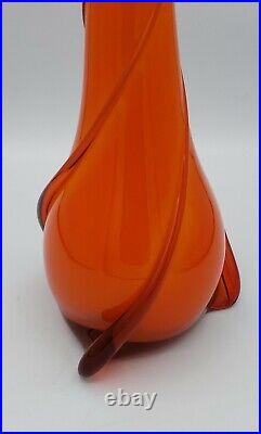 Cristalleria Fratelli Betti Empoli Amberina Glass Vase Very Rare 16 NICE