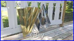 Curtis Jere Chrome and Brass Outfold Wave Sculpture Rare Original Tag #100575