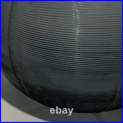 DONNA KARAN Lenox QUAXS glacier etched art glass Modern Candle Holder Vase RARE