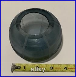 DONNA KARAN Lenox QUAXS glacier etched art glass Modern Candle Holder Vase RARE DONNA KARAN Lenox QUAXS glacier etched art glass Modern Candle Holder Vase RARE